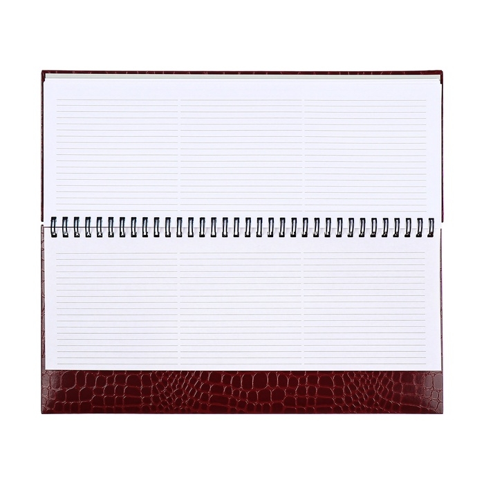 Планинг датированный 2025 года, Attomex. Arkona, 64 листа, твердая обложка бумвинил с поролоном, блок 70 г/м2, коричневый, 294 х 142мм