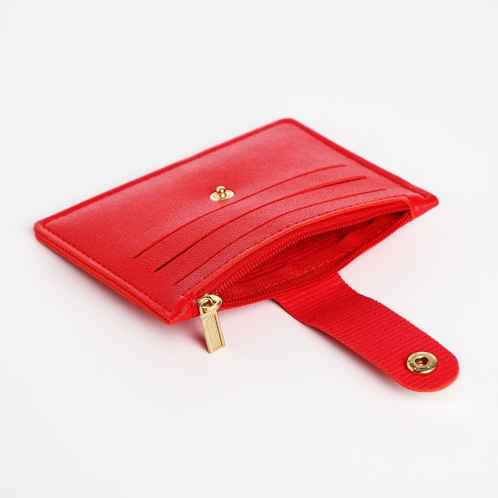 Картхолдер на кнопке, цвет красный Картхолдер на кнопке, цвет красный