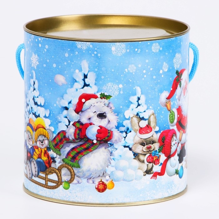 Новый год. Подарочная коробка, тубус «Игра в снежки» 120х120мм. Новый год. Подарочная коробка, тубус «Игра в снежки» 120х120мм.