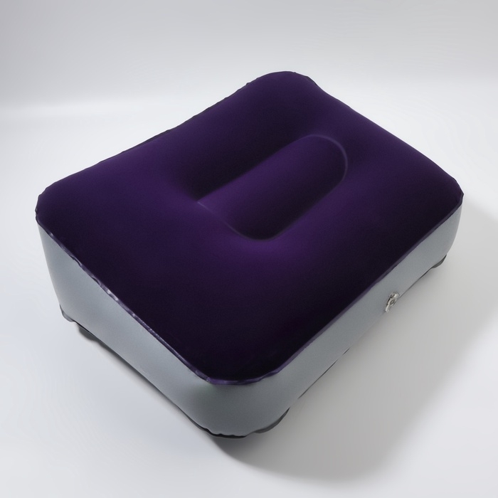 Подушка надувная 37*28*15см синий/серый  пакет Подушка надувная 37*28*15см синий/серый  пакет