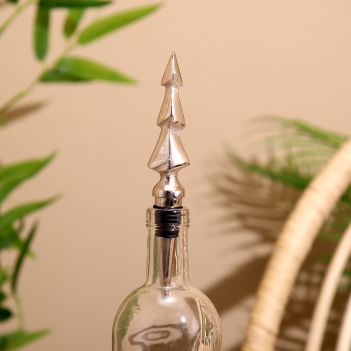 Пробка для бутылки  Пробка для бутылки "Ёлочка" алюминий 3х3х17 см