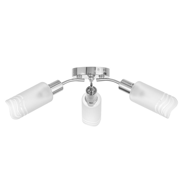 Люстра потолочная Адель 3х40Вт Е14 Хром 52x52x19 см Люстра потолочная Адель 3х40Вт Е14 Хром 52x52x19 см