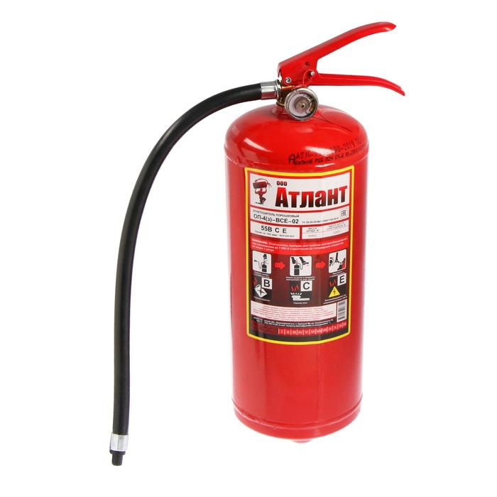 Огнетушитель порошковый  Огнетушитель порошковый "Атлант" ОП-4 (з), ВСЕ