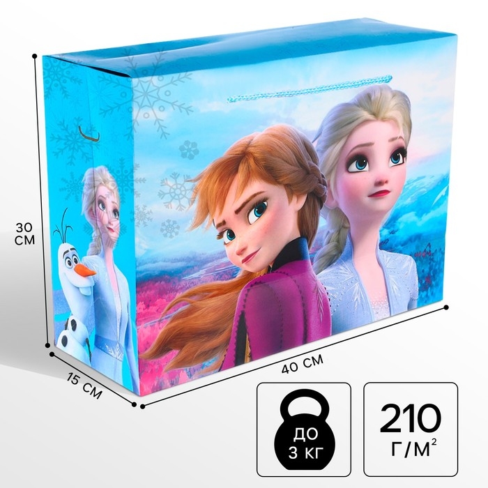 Пакет-коробка, 40 х 30 х 15 см, Холодное сердце Пакет-коробка, 40 х 30 х 15 см, Холодное сердце