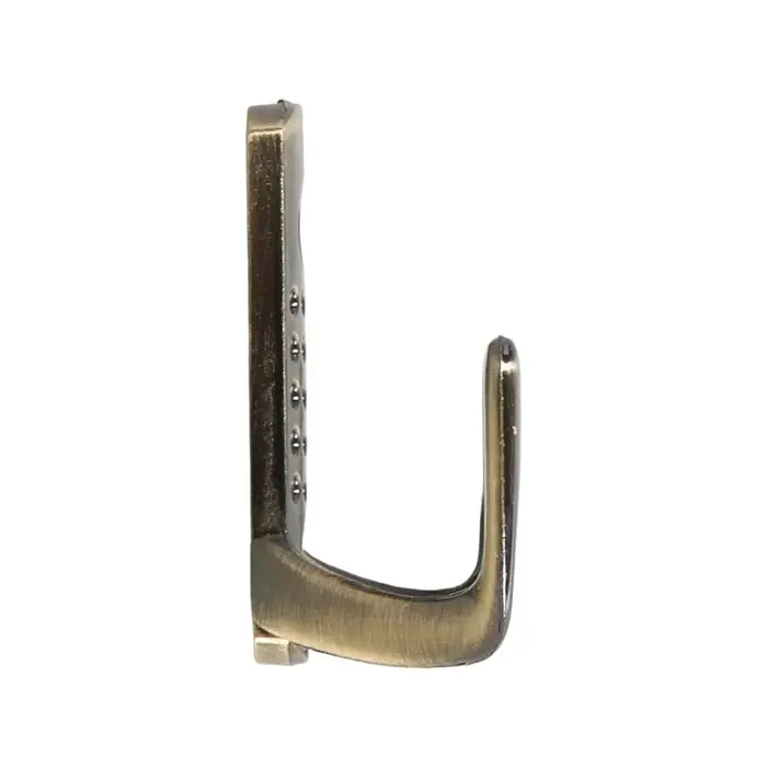 Крючок мебельный ТУНДРА TKd=011, двухрожковый, старинная бронза