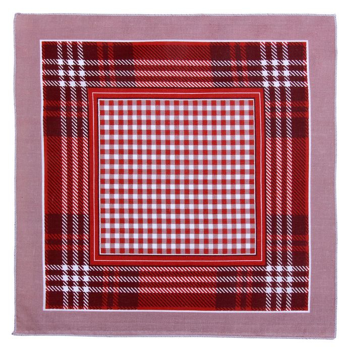 Мужские носовые платки  Мужские носовые платки "Этель" размер 30х30 см, (набор 12 шт,) цвет коричневый, рисунок МИКС