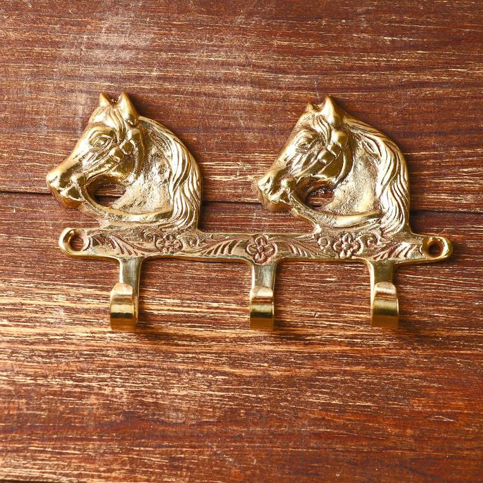 Ключница Ключница "Кони" латунь 14х9х3 см