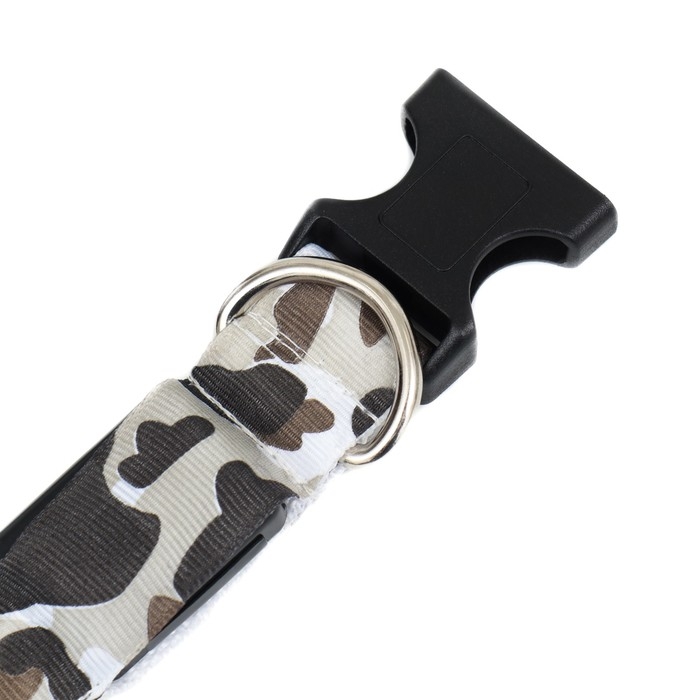 Ошейник с подсветкой Милитари 3 режима свечения размер XL, ОШ 60-70 х 2,5 см серый Ошейник с подсветкой Милитари 3 режима свечения размер XL, ОШ 60-70 х 2,5 см серый