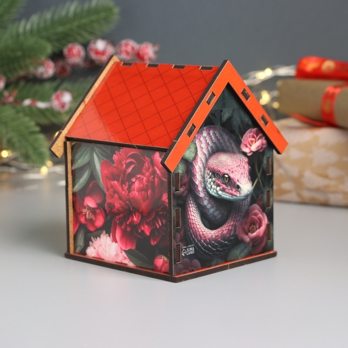 Новогодний чайный домик Новогодний чайный домик "Змея.Вдохновения" 10,5х9,5х12 см