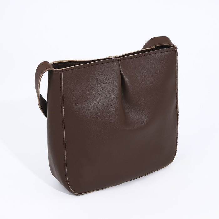 Сумка кросс-боди на молнии, цвет коричневый Сумка кросс-боди на молнии, цвет коричневый