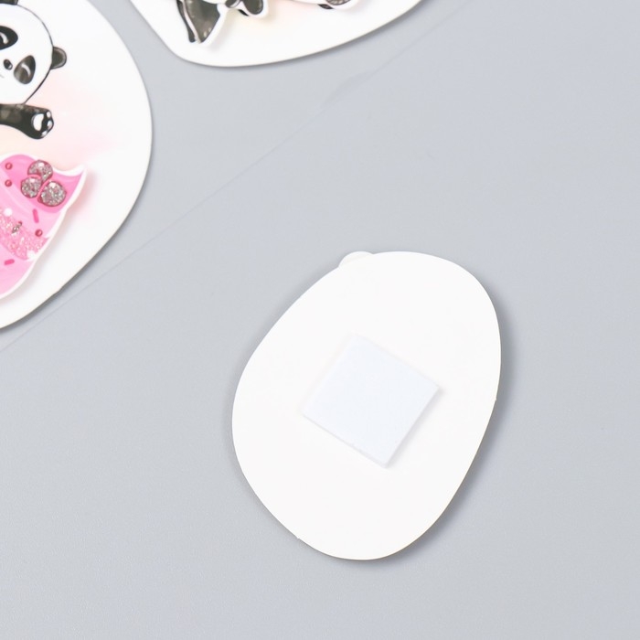 Наклейка картон 2 слоя Наклейка картон 2 слоя "Цветочные панды" 17х12 см