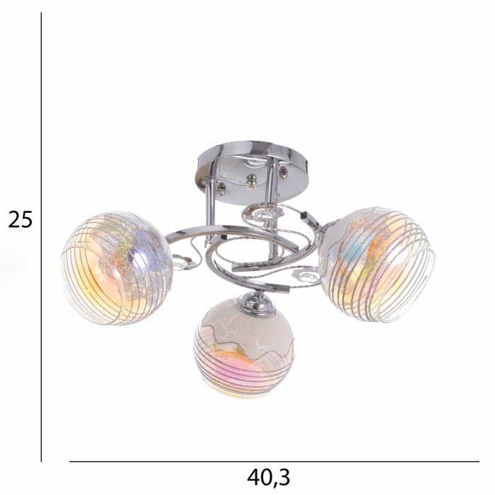 Люстра Люстра "Бренда" 3х40Вт Е27 хром МОДЕЛЬ: 2800084