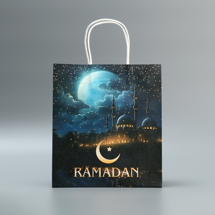 Пакет подарочный крафтовый, упаковка, Ramadan, 22 х 25 х 12 см Пакет подарочный крафтовый, упаковка, Ramadan, 22 х 25 х 12 см