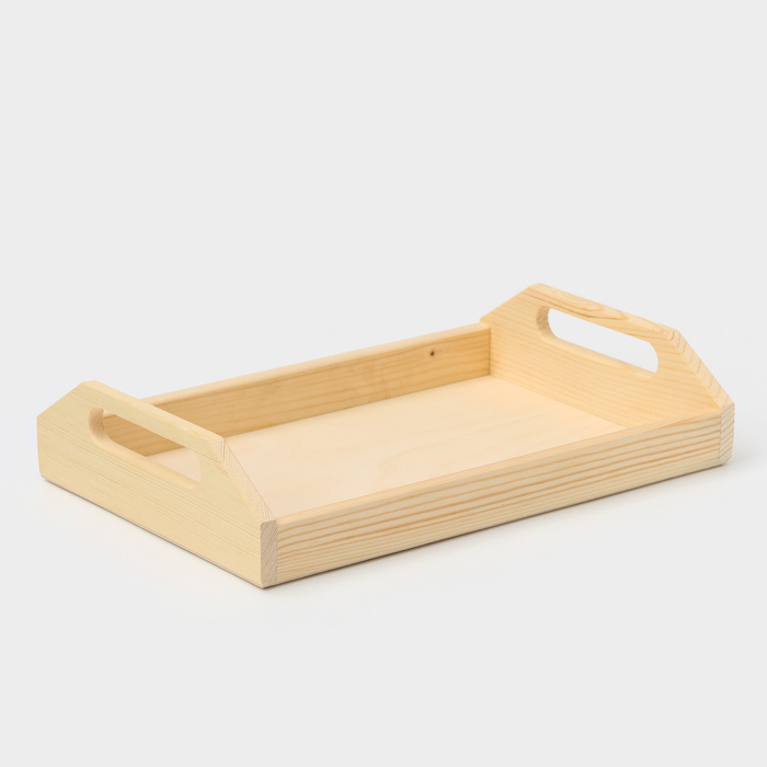 Поднос деревянный Доляна «Под роспись», 30×20×6 см, сосна Поднос деревянный Доляна «Под роспись», 30×20×6 см, сосна