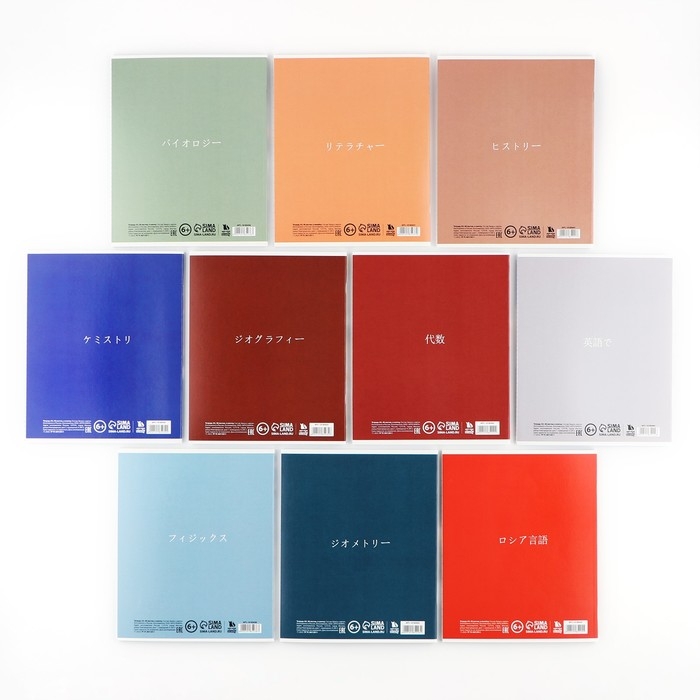 Набор тетрадей 48 листов, 10 предметов, внутренний блок №1 &laquo;1 сентября: Аниме&raquo; ВД лак