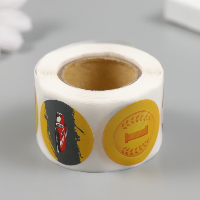 Наклейка бумага Наклейка бумага "Футбол" d=2,5 см 252 шт в рулоне