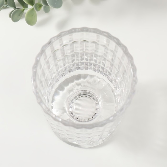 Подсвечник стекло на 1 свечу Подсвечник стекло на 1 свечу "Грани. На ножке" d=9 см прозрачный 10х10х17,5 см