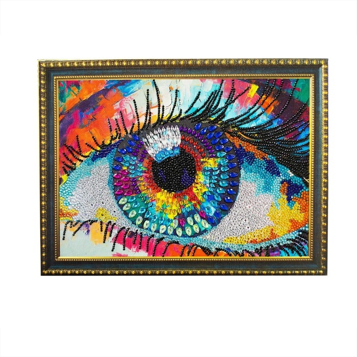 Алмазная мозаика с частичным заполнением и форменными стразами на раме «Абстракция», 30 х 40 см Алмазная мозаика с частичным заполнением и форменными стразами на раме «Абстракция», 30 х 40 см