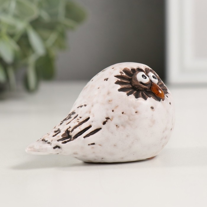 Сувенир керамика Сувенир керамика "Белый совёнок" 4,2х6х4,2 см