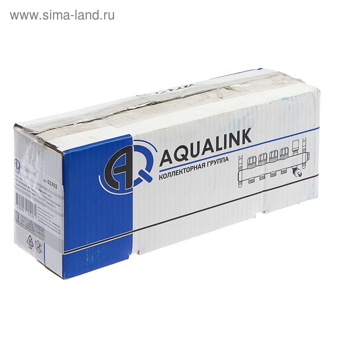 Коллекторная группа AQUALINK, 1"х3/4", 4 выхода, с расходомерами, нержавеющая сталь