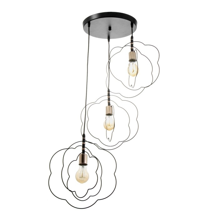 Светильник BayerLux "Вонел" 3хЕ27 40Вт черный 50х50х100 см