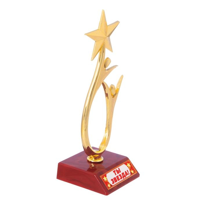 Кубок &laquo;Ты звезда&raquo;, наградная фигура, золото, пластик, 18 х 7 см.