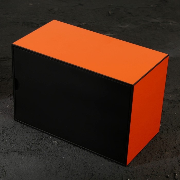Шкатулка - диспенсер из акрила, цвет оранжевый 10 х 18 х 12 см (салфетница)