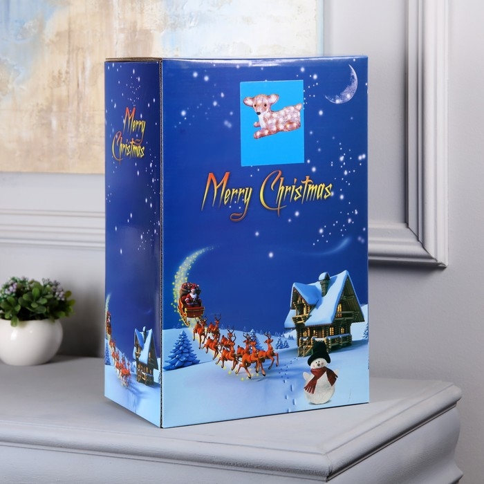 Светодиодная фигура «Оленёнок» 22 × 40 × 17 см, акрил, 40 LED, 220 В, свечение белое Светодиодная фигура «Оленёнок» 22 × 40 × 17 см, акрил, 40 LED, 220 В, свечение белое