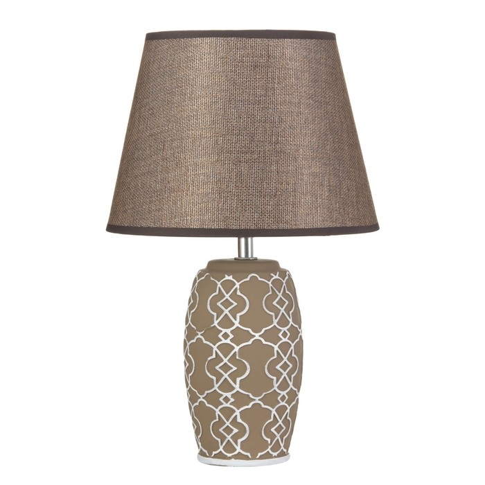 Настольная лампа Настольная лампа "Камила" Е14 40Вт кофейно-белый 22х22х35 см RISALUX