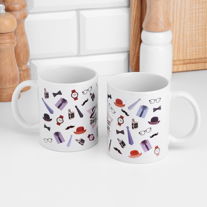 Кружка сублимация Кружка сублимация "23 февраля. Джентльменский набор", с нанесением