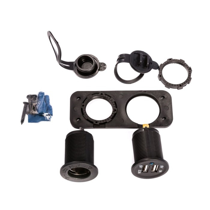 Панель прикуривателя Skipper PN181SL1USB, пластик черный, -15АА, 12V Панель прикуривателя Skipper PN181SL1USB, пластик черный, -15АА, 12V