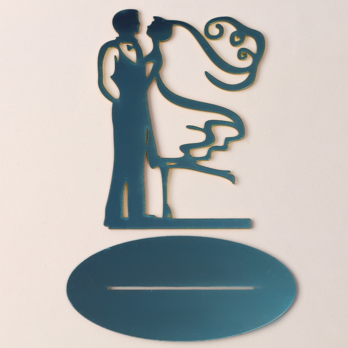 Топпер «Свадьба», цвет золото Топпер «Свадьба», цвет золото