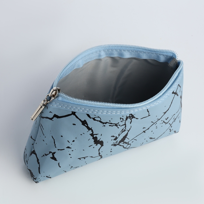 Набор косметичек 2 в 1 на молнии, цвет голубой Набор косметичек 2 в 1 на молнии, цвет голубой