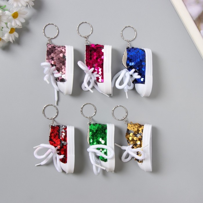 Брелок текстиль пайетки Брелок текстиль пайетки "Кедик" МИКС 3,4х7,3х4,5 см