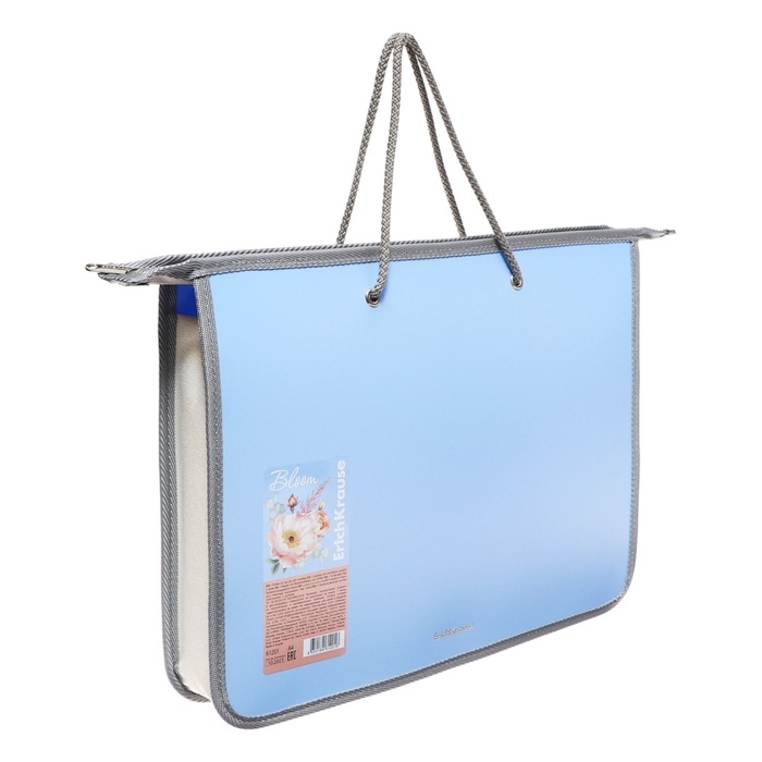 Папка А4+, 330 x 245 х 45 мм, молния сверху, ErichKrause Папка А4+, 330 x 245 х 45 мм, молния сверху, ErichKrause "Matt Pastel Bloom", 600 мкм, тиснение "песок", микс