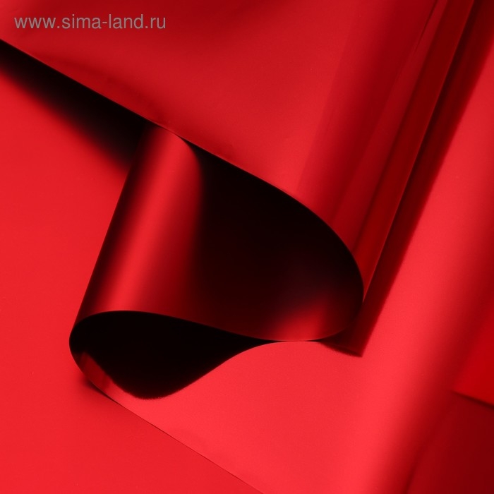 Пленка для цветов  Пленка для цветов "Глянец", красный, 58 см х 5 м