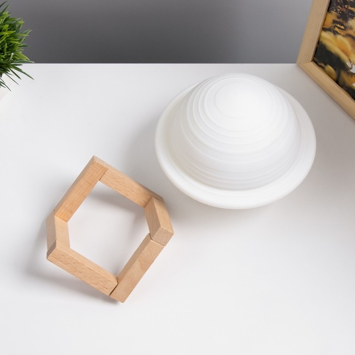 Ночник "Планета" LED USB  белый d.13 см RISALUX