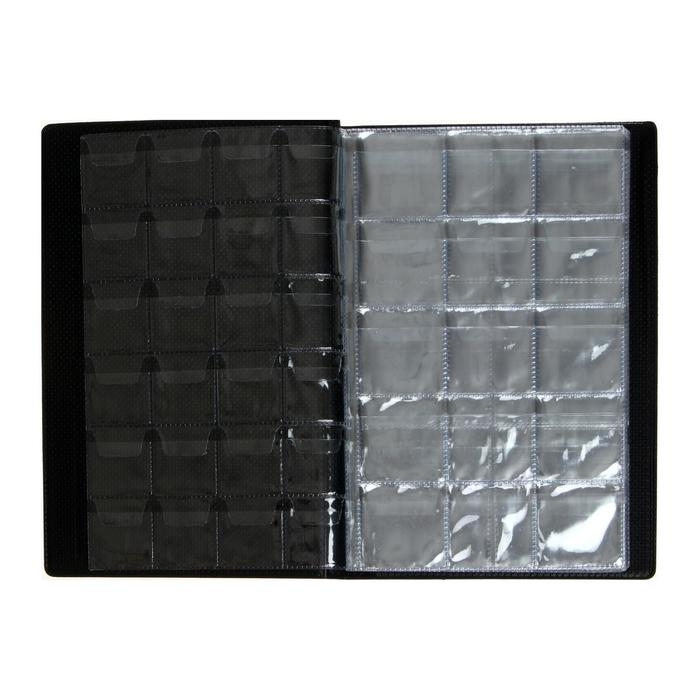 Альбом для монет 125 х 185 мм Calligrata  Альбом для монет 125 х 185 мм Calligrata "Комби" на 120 монет, 8 листов, обложка ПВХ, бордовый