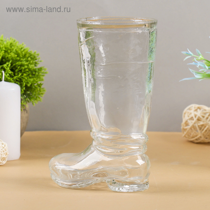 Ваза Ваза "Ботфорт" прозрачная d=8.5см h=18,5х11см, 0,46л