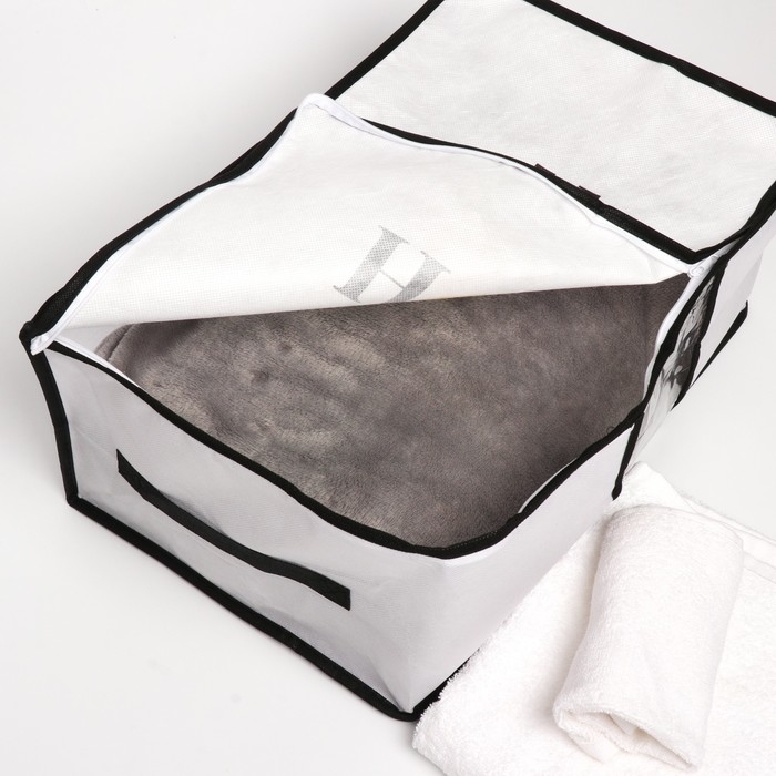 Органайзер для хранения белья, кофр с pvc-окном «Sweet home», 43 х 28,5 х 20 см. Органайзер для хранения белья, кофр с pvc-окном «Sweet home», 43 х 28,5 х 20 см.