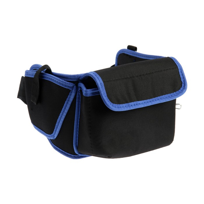 Сумка для инструментов ТУНДРА на пояс, 3 петли, карман для оснастки, держатель для дрели Сумка для инструментов ТУНДРА на пояс, 3 петли, карман для оснастки, держатель для дрели