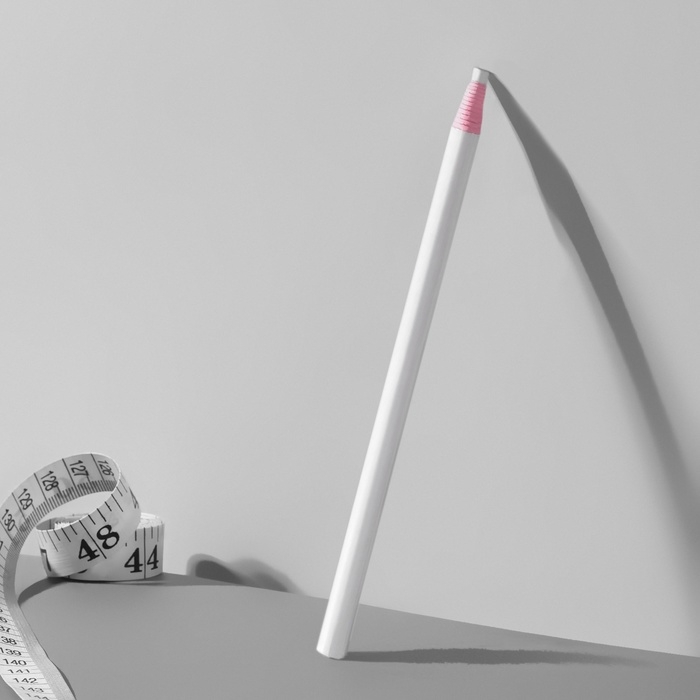 Карандаш для ткани, самозатачивающийся, 17 см, цвет белый Карандаш для ткани, самозатачивающийся, 17 см, цвет белый