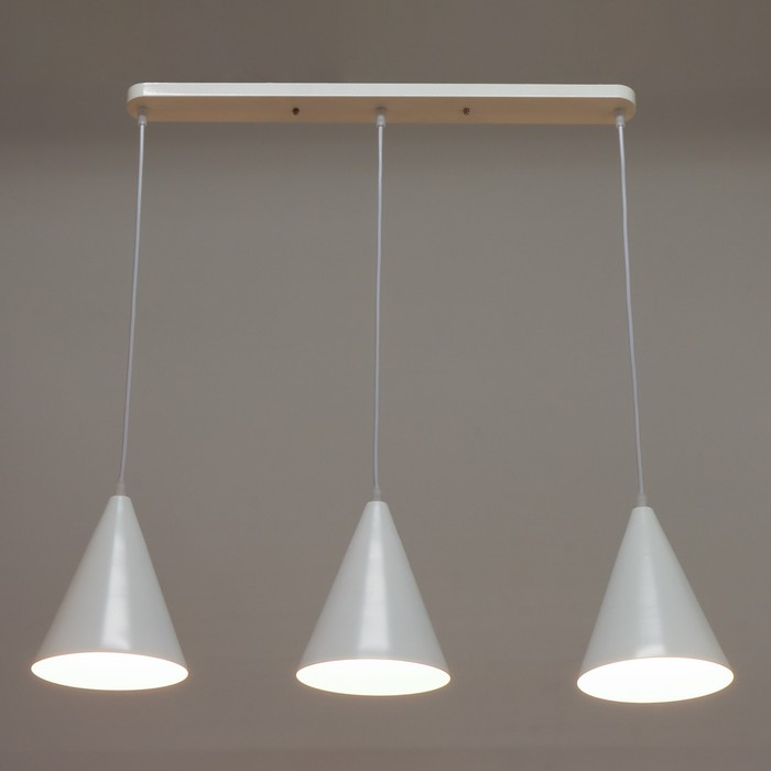 Светильник BayerLux Подвес Светильник BayerLux Подвес "Конус" 3хЕ14 40Вт белый d=16, h=20+60 см