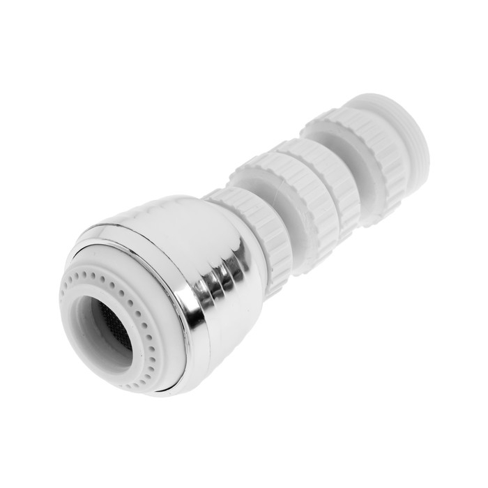 Аэратор ZEIN Z3601, поворотный, на шарнире, 2 режима, хром/белый Аэратор ZEIN Z3601, поворотный, на шарнире, 2 режима, хром/белый