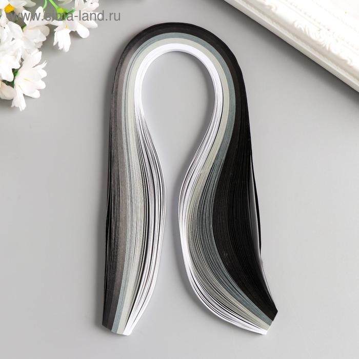 Полоски для квиллинга 100 полосок плотность 120 гр Полоски для квиллинга 100 полосок плотность 120 гр "От белого к чёрному" ш. 0,5 см дл. 39см