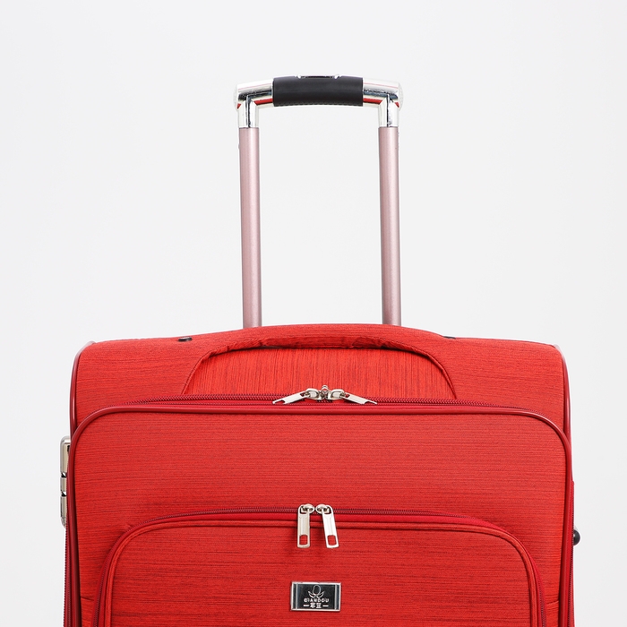 Чемодан большой 95 л (L), отдел на молнии, с расширением, кодовый замок, 4 колеса, наружный карман, цвет красный Чемодан большой 95 л (L), отдел на молнии, с расширением, кодовый замок, 4 колеса, наружный карман, цвет красный