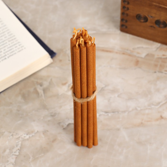 Свеча магическая медовая с диким сафлором для восстановления энергии «Salamandra», 12 штук Свеча магическая медовая с диким сафлором для восстановления энергии «Salamandra», 12 штук