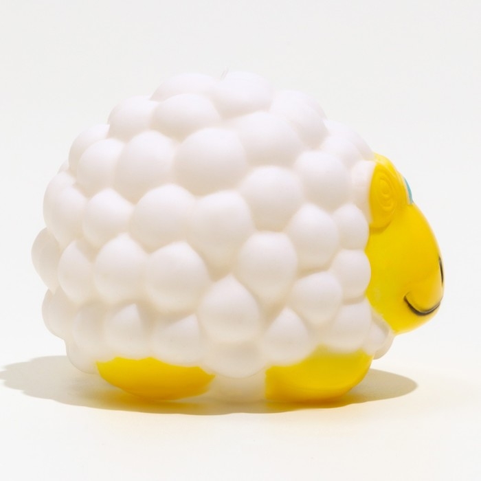 Игрушка пищащая Игрушка пищащая "Барашек", 8 х 6 см, белая