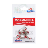 Мормышка вольфрам Marlin's Мураш №3, 4 мм, 1 г, цвет никель, 10 шт.