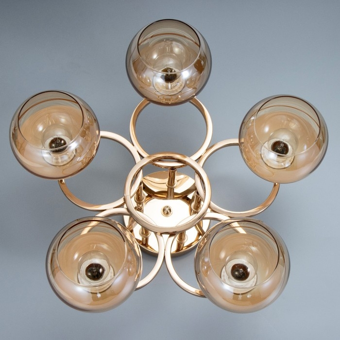 Люстра Люстра "Айрис" 5хЕ27 40Вт золото 47х47х23 см BayerLux